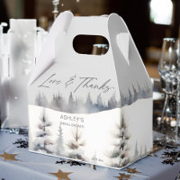 Schnee in der Liebe Kiefernwald Brautparty Favan