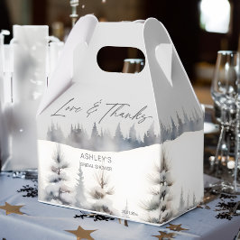 Schnee in der Liebe Kiefernwald Brautparty Favan Geschenkschachtel