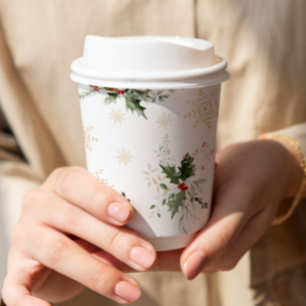 Schnee in der Liebe Weihnachts-Brautparty Pappbecher