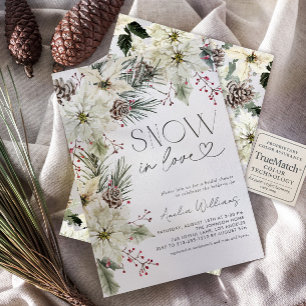 Schnee in der Liebe White Poinsettia Winter Einladung