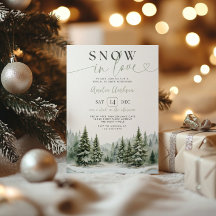 Schnee in der Liebe Winter Brautparty Einladung
