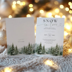 Schnee in der Liebe Winter Brautparty Einladung