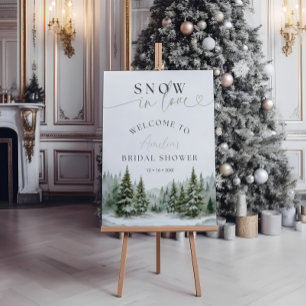 Schnee in der Liebe Winter Brautparty Signatur Acrylschild