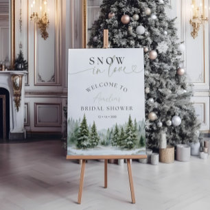 Schnee in der Liebe Winter Brautparty Signatur Poster
