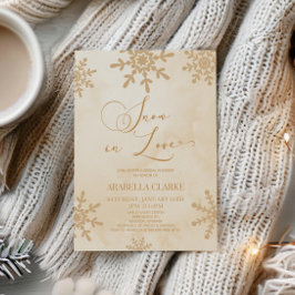 Schnee in der Liebe Winter Wunderland Brautparty Einladung