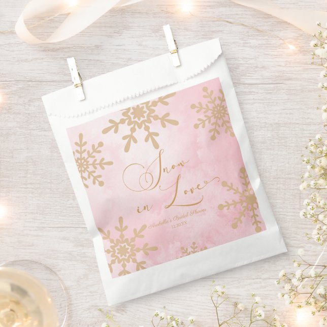 Schnee in der Liebe Winter Wunderland Brautparty Geschenktütchen (Ausgeschnitten)
