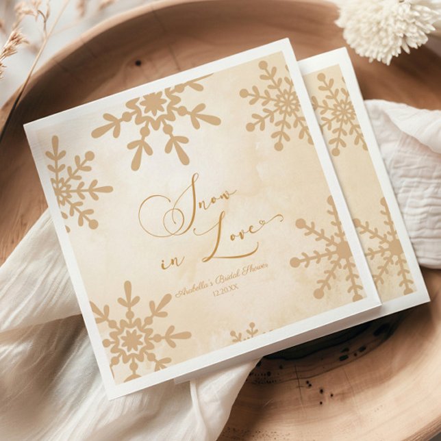 Schnee in der Liebe Winter Wunderland Brautparty Serviette (Von Creator hochgeladen)