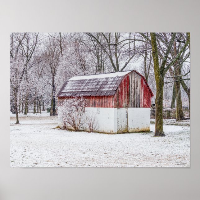 Schnee in der Roten Scheune Poster (Vorne)