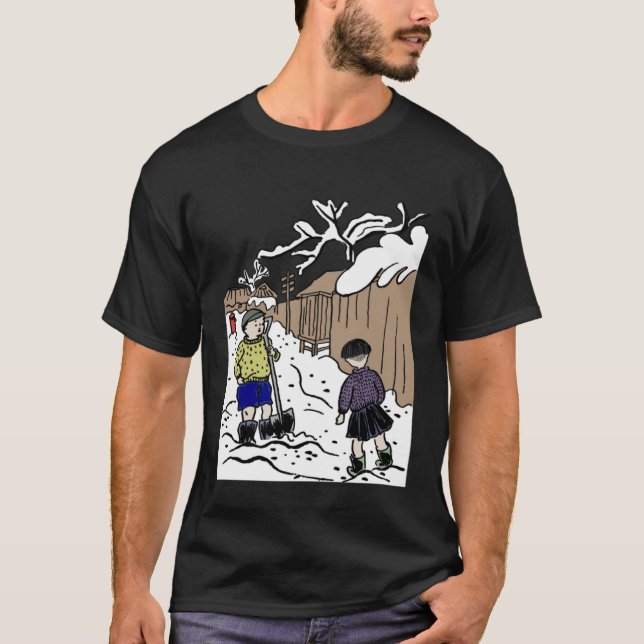 Schnee in Japan T-Shirt (Vorderseite)