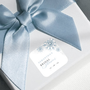 Schnee in Liebe Brautparty Quadratischer Aufkleber