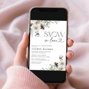 Schnee in Liebe Evergreen Bridal Dusche Einladung