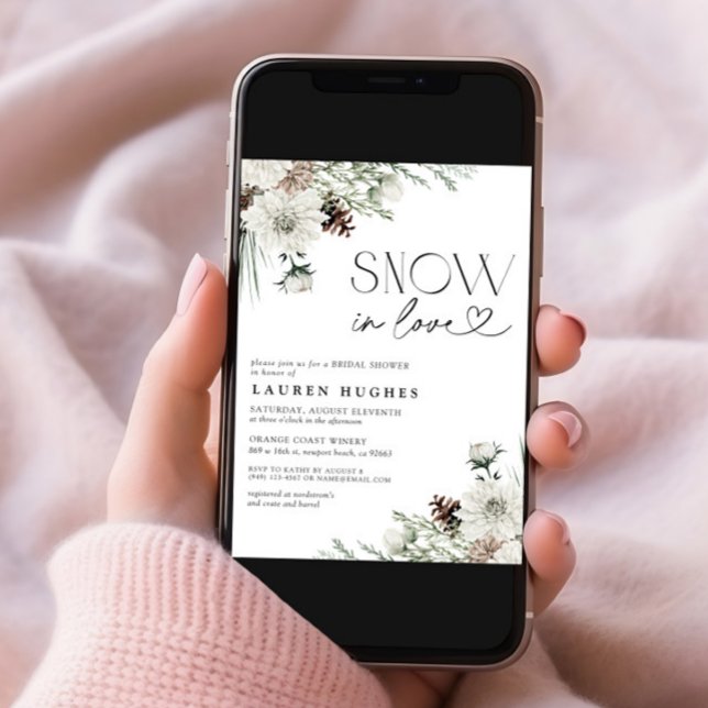 Schnee in Liebe Evergreen Bridal Dusche Einladung (Von Creator hochgeladen)
