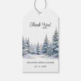 Schnee in Liebe Kiefernwald Danke Geschenkanhänger