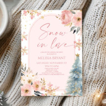 Schnee in Liebe Schneeflocke Rosa Winter Brautpart