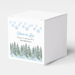 Schnee in Liebe Schneeflocken Brautparty Danke  Geschenkschachtel