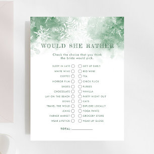 Schnee in Liebe würde sie eher Brautparty spielen