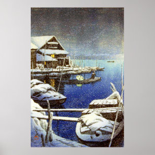 Schnee in Mukojima Kawase Hasui 1931 Poster