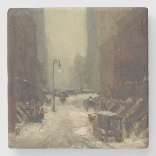 Schnee in New York City (Winter in NYC) Steinuntersetzer
