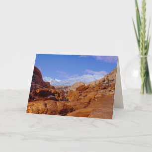 Schnee in Red Rock Canyon, Las Vegas NV Blank Insi Karte