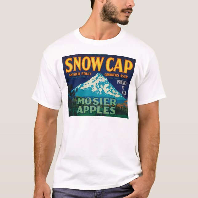 Schnee-Kappen-Apple-Kiste LabelMosier ODER T-Shirt (Vorderseite)
