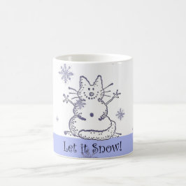 Schnee-Katze ließ es schneien Tasse