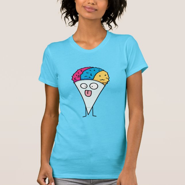 Schnee-Kegelzunge heraus lockern T-Shirt (Vorderseite)