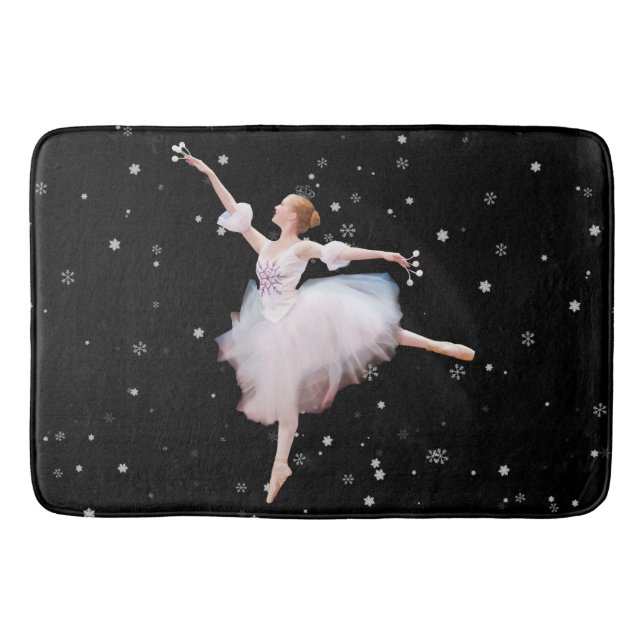 Schnee-Königin-Ballerina Badematte (Vorderseite)