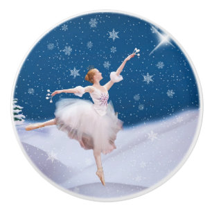 Schnee-Königin-Ballerina Keramikknauf