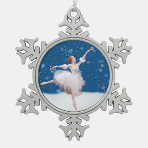 Schnee-Königin-Ballerina kundengerecht Schneeflocken Zinn-Ornament