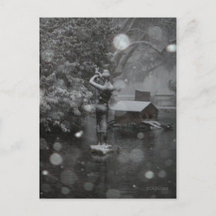 Schnee lassen feiertagspostkarte