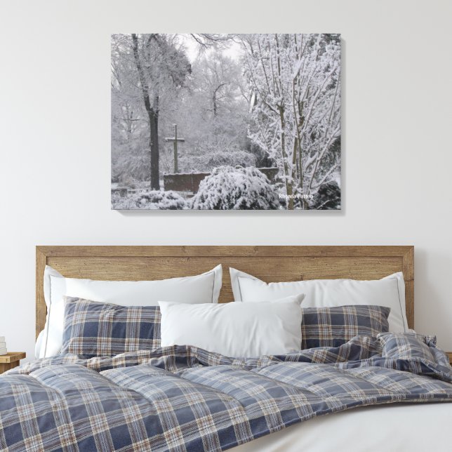 Schnee Leinwanddruck (Insitu (Schlafzimmer))
