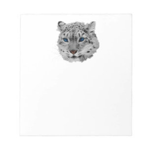 Schnee-Leopard-Fraktal Notizblock