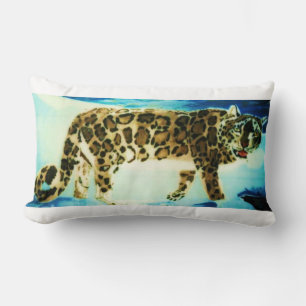 SCHNEE-LEOPARD-Kissen Lendenkissen