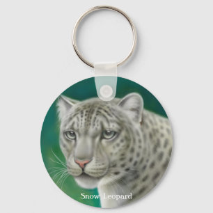 Schnee-Leopard-Schlüsselanhänger Schlüsselanhänger