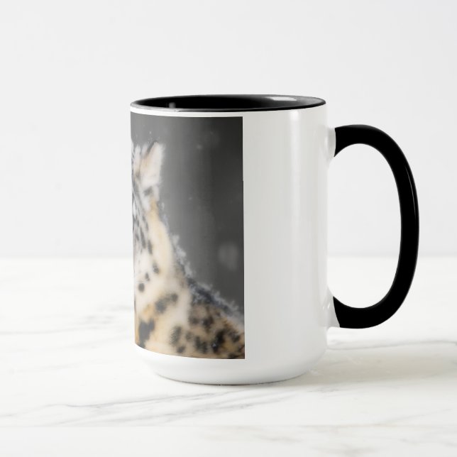 Schnee-Leopard Tasse (Rechts)