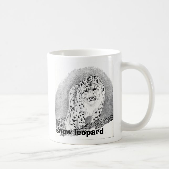 Schnee-Leopard-Tasse Kaffeetasse (Rechts)