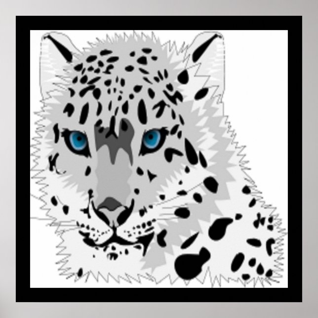SCHNEE-LEOPARD TIER POSTER (Vorne)