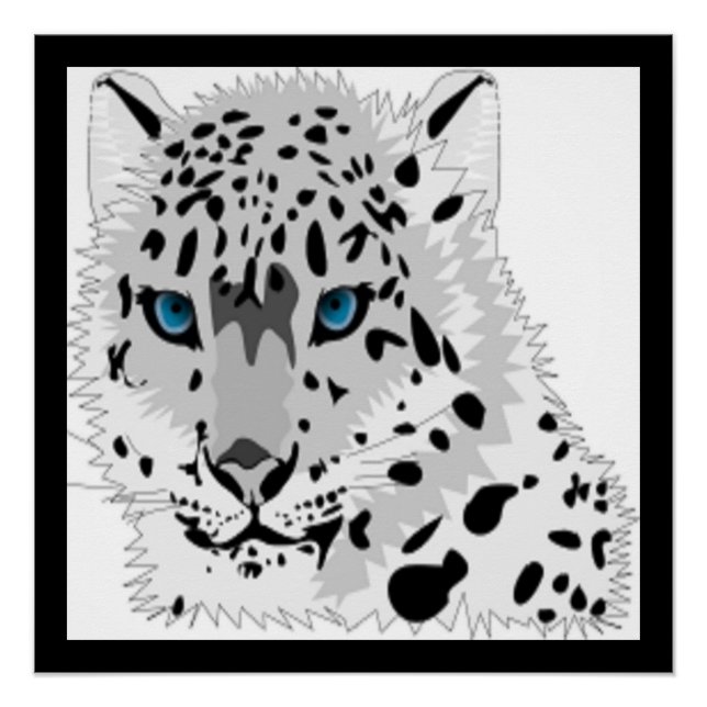 SCHNEE LEOPARD TIERE POSTER (Vorderseite)
