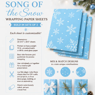 Schnee Lied Geschenkpapier Set