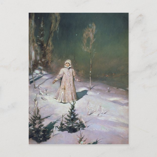 Schnee-Mädchen, 1899 Postkarte (Vorderseite)