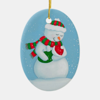 Schnee Mama und Schnee Weihnachten Keramikornament