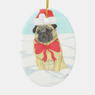 Schnee-Mops Inspiration Ornament