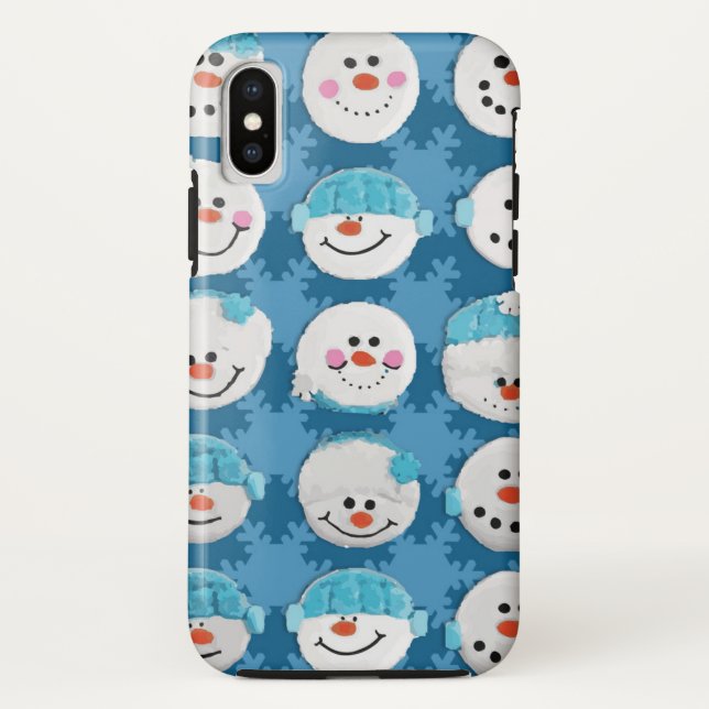 Schnee Niedlich Baby Blue Winter Snowman Case-Mate iPhone Hülle (Rückseite)
