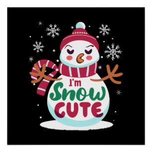 Schnee Niedlich! Embrace den Winter Charm der Weih Poster