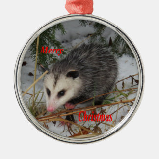 Schnee-Opossum Silbernes Ornament
