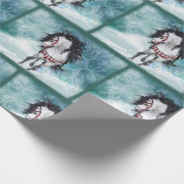 Schnee-Pferd-Urlaubspapier Geschenkpapier