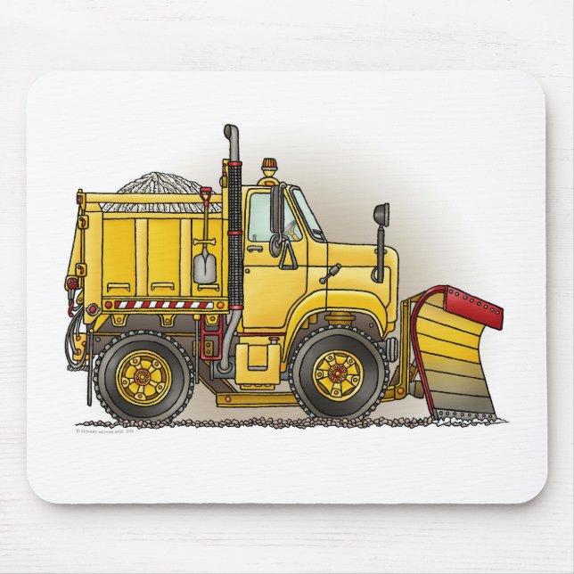 Schnee-Pflug-LKW-Mausunterlage Mousepad (Vorne)