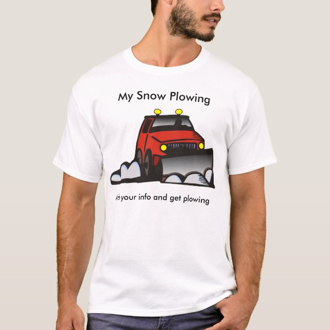 Schnee-Pflügen T-Shirt (Vorderseite)