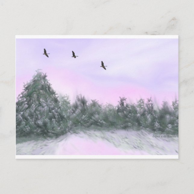 Schnee Postkarte (Vorderseite)