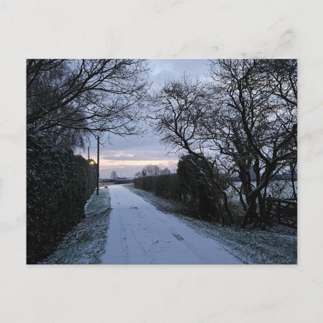 Schnee Postkarte (Vorderseite)
